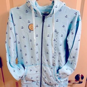 Anchor zippered hoodie